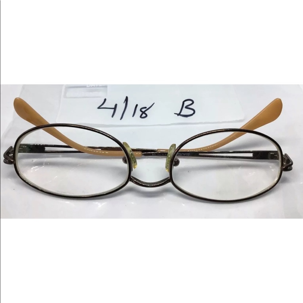 Salvador’s Feragamo prescription eyeglasses frame.